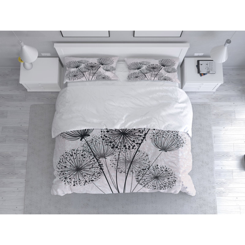 Floral Duvet Cover, King Duvet Cover + 2 King Shams