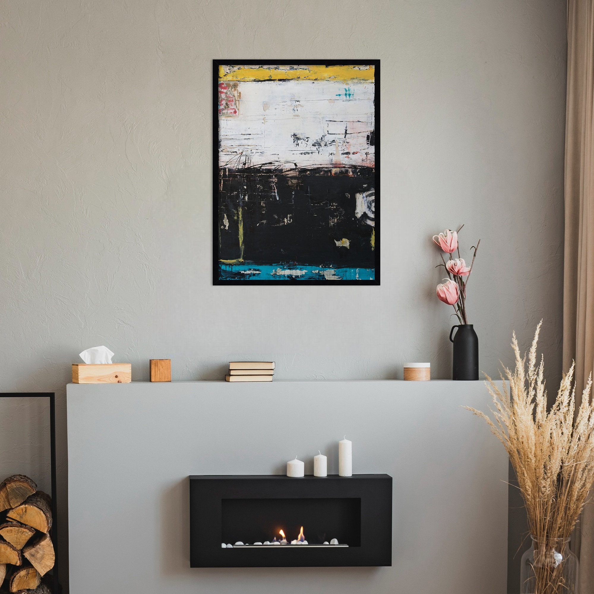Down and Dirty by Mauro Wood Framed Wall Art Print, Black, 33" H x 25" W