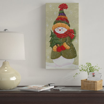 « bonhomme de neige contenant un arbre », art sur toile
