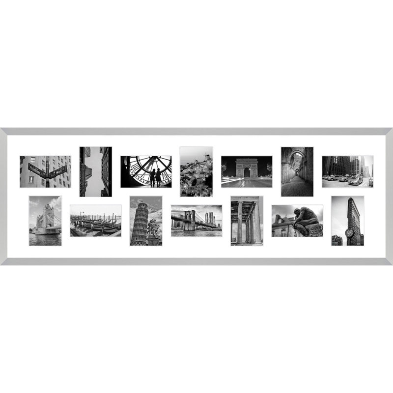 Lashawne Wood Picture Frame with Mat, Silver