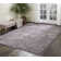Tapis gris anthracite / mauve en laine touffeté à la main Divernon