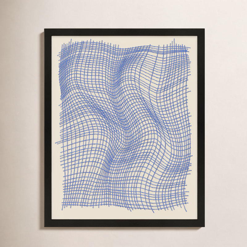 Netting 3 Print by Jacques Pilon, Black Single Structure Framed Paper, 25" H x 20" W x 1.25" D