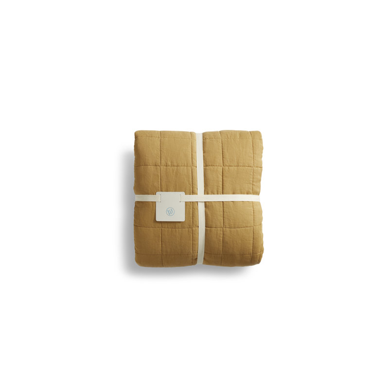 Ester Bedding Set, Mustard, King Quilt + 2 King Shams