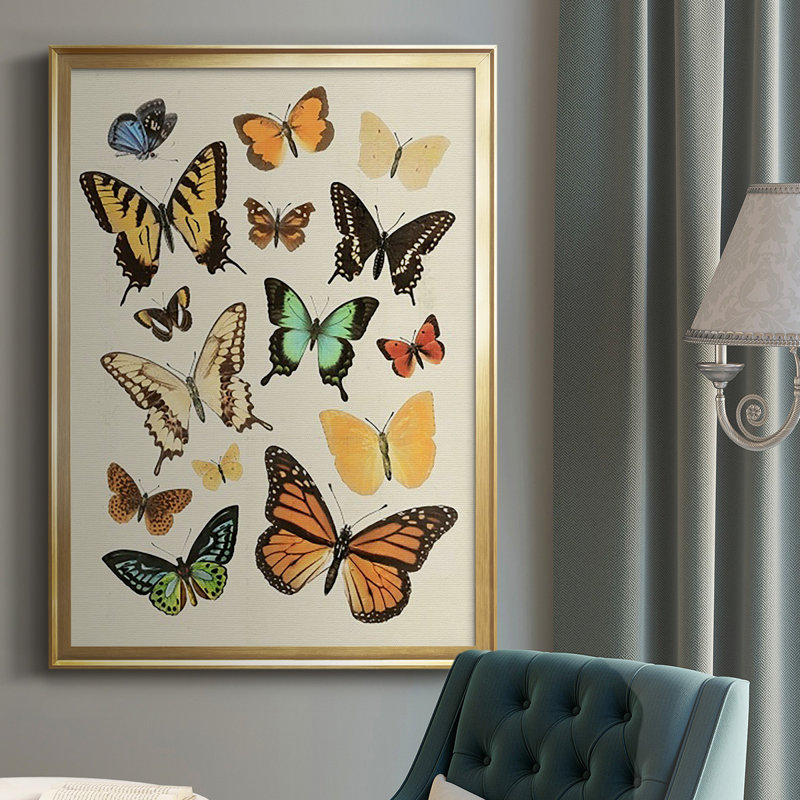 «Collection Flutter I», impression sur papier, Or, H 42,5 po x l 30,5 po x P 1 po