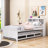 Brinna Wood Platform Bed with 3 Drawers,Storage Headboard,Twin Trundle and USB Ports-86036286-86036281
