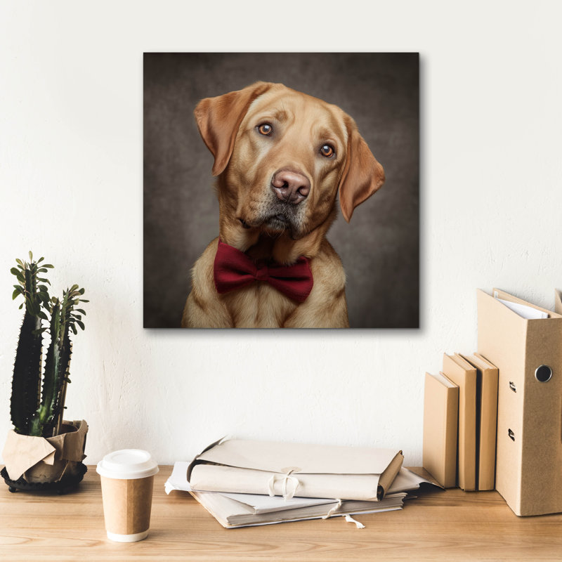  «Labrador Retrieve Photoshoot» par Rich Monet, art mural sur toile, 18 po x 18 po