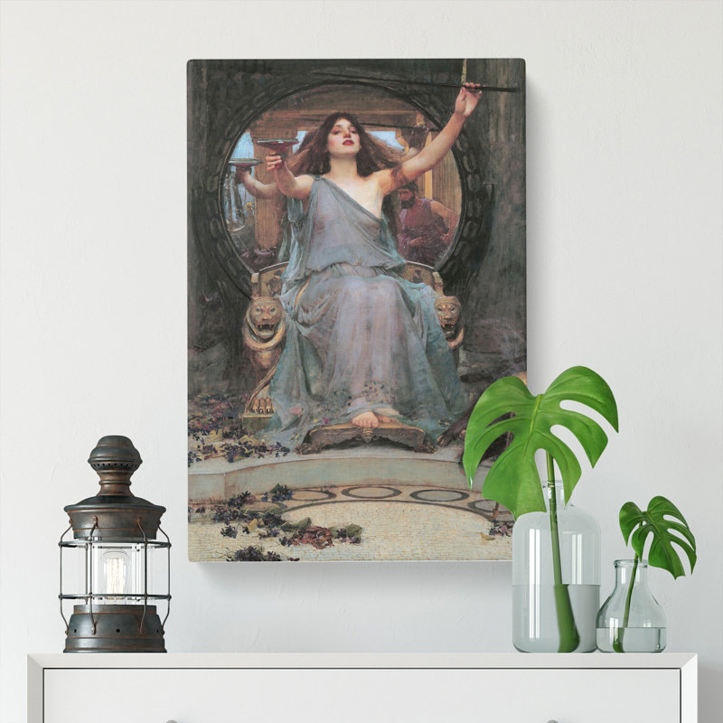 Circe Offering The Cup To Odysseus by John William Waterhouse - Wrapped Canvas Painting, 50cm H x 35cm W x 3cm D