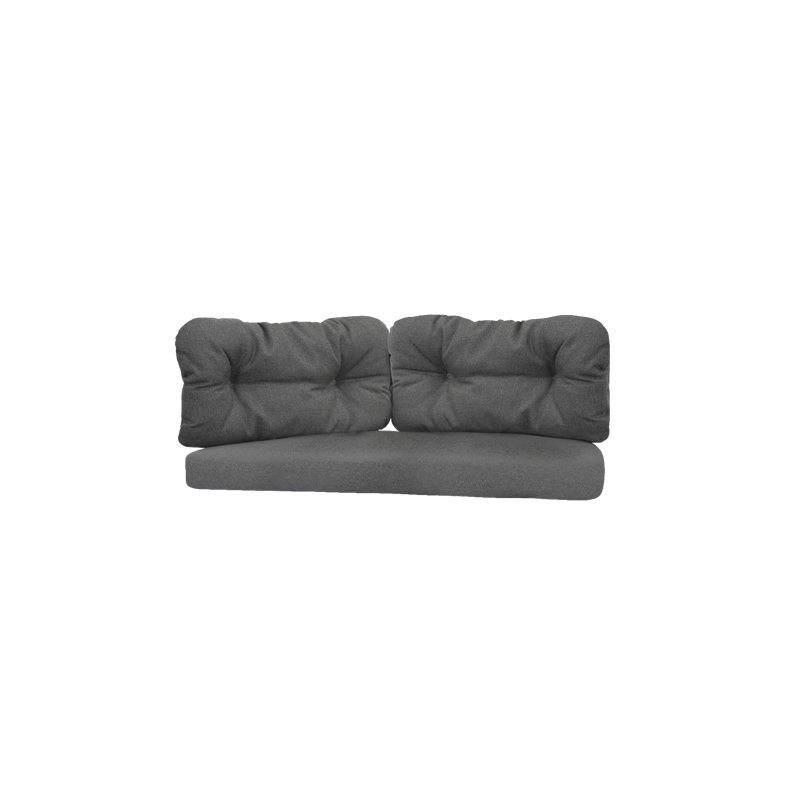 Ocean Large 2-Seater Sofa Cushion Set, Gray Sunbrella®