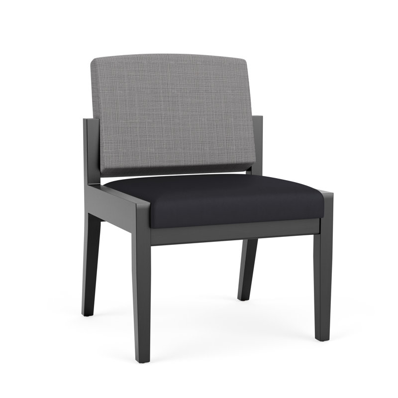 Chaise d'invité Amherst, Noir, Gris Chambray / noir Patriot Plus