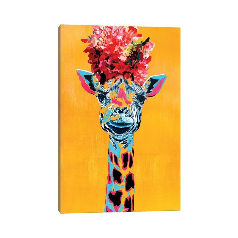 Giraffe by Tadaomi Kawasaki - Gallery-Wrapped Canvas Giclée on Canvas, 20.32 cm H x 30.48 cm W, Canvas
