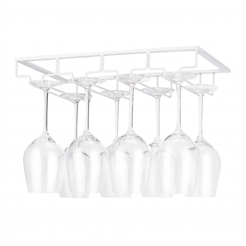 Bernaldino Wine Glass Rack, White