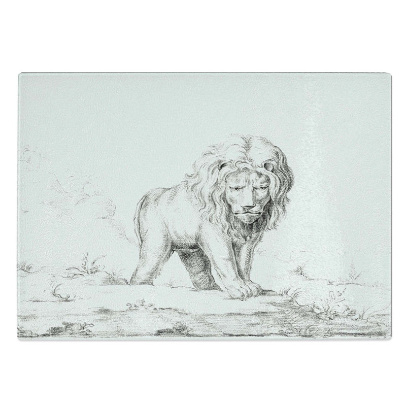 Glass Lion by Jean Bernard Chopping Board, 39 cm W x 28.5 cm L