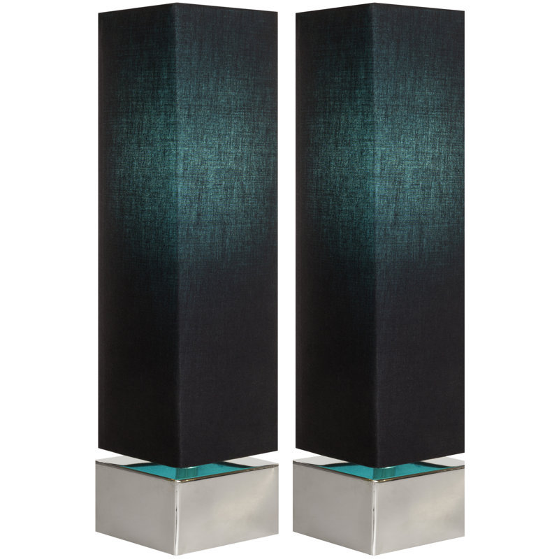 Covet Metal Table Lamp, Turquoise
