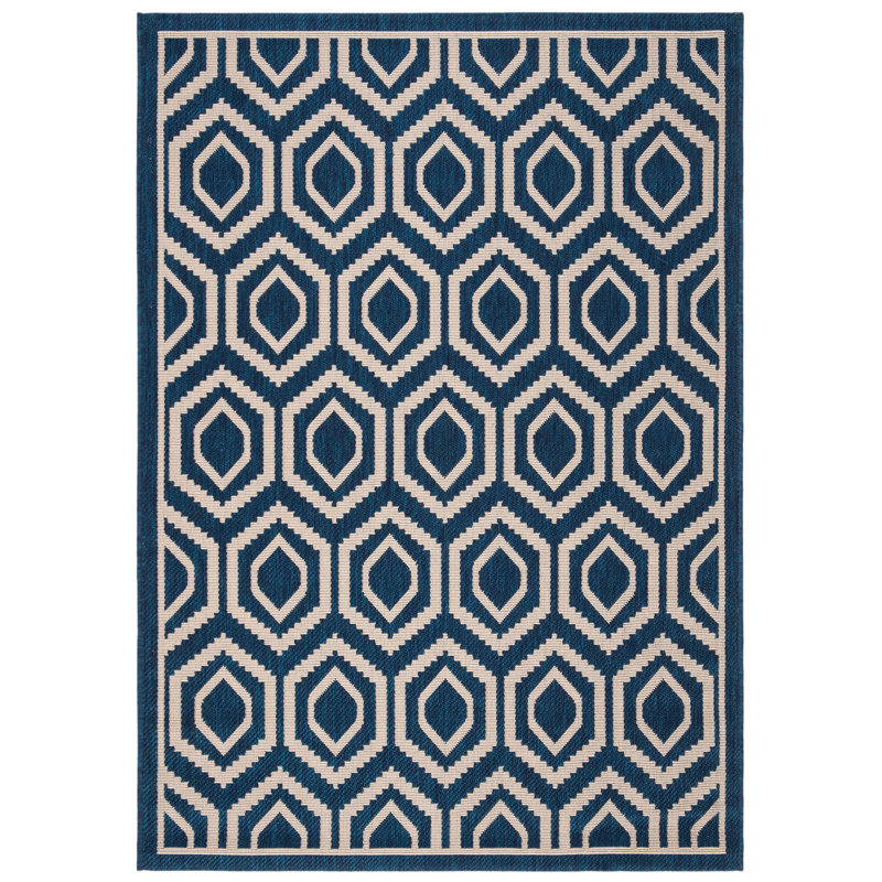 Deedrick Performance Geometric Indoor/Outdoor Area Rug, Rectangle 4' x 5'7"