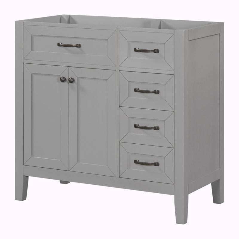35,5 base de meuble-lavabo simple seulement, Gris