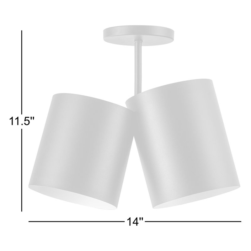 Keiko 2 - Light Semi Flush Mount, Black