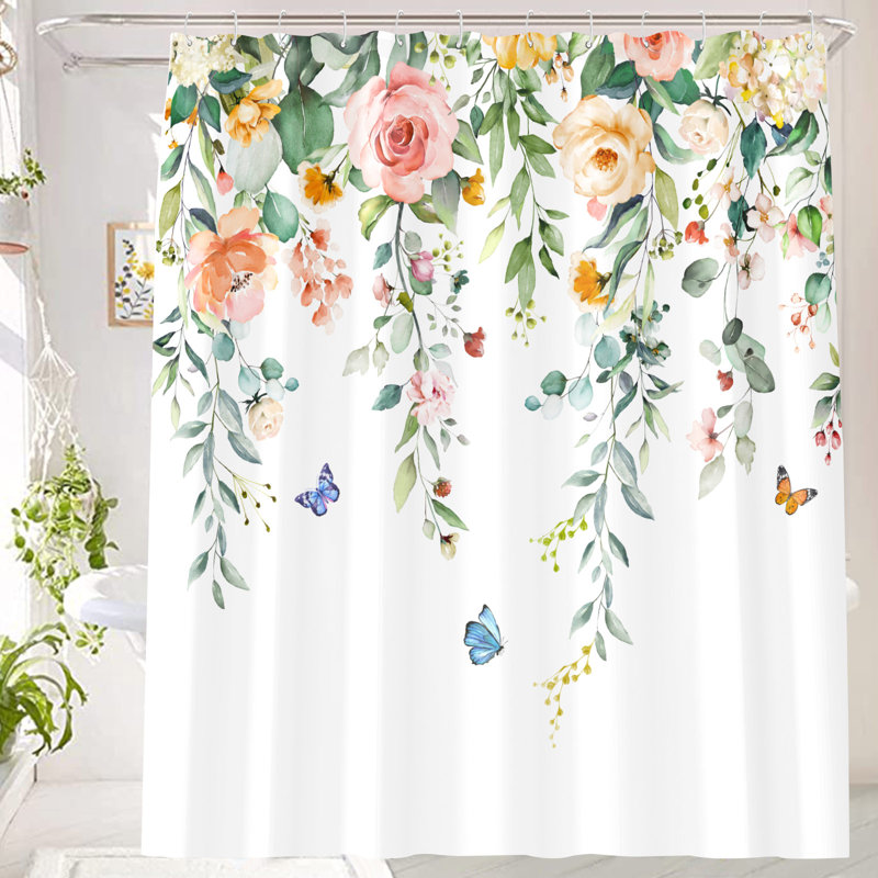 Ensemble de rideau de douche pastel rose pastel Eucalyptus