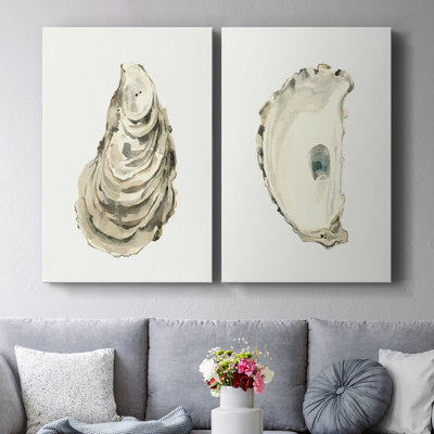 Neutral Oyster Study I -Premium Gallery Wrapped Canvas -Ready to Hang