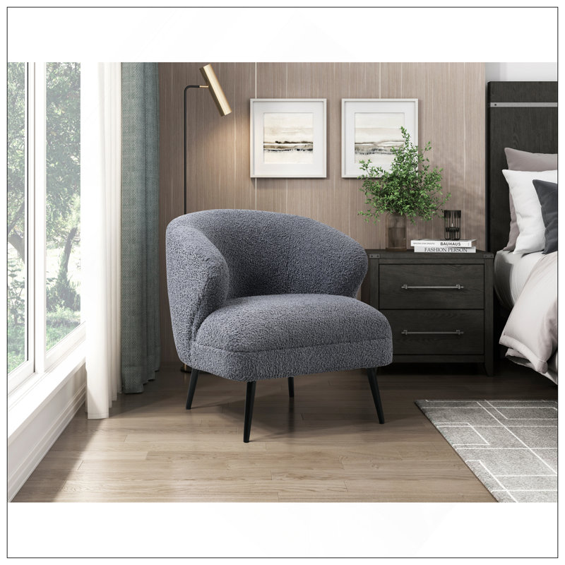 Chaise d'appoint confortable et de haute qualité pour les salons élégants, Gris foncé