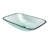 Modern Rectangular Tempered Glass Above-Counter Bathroom Vessel Sink with Pop-Up Drain