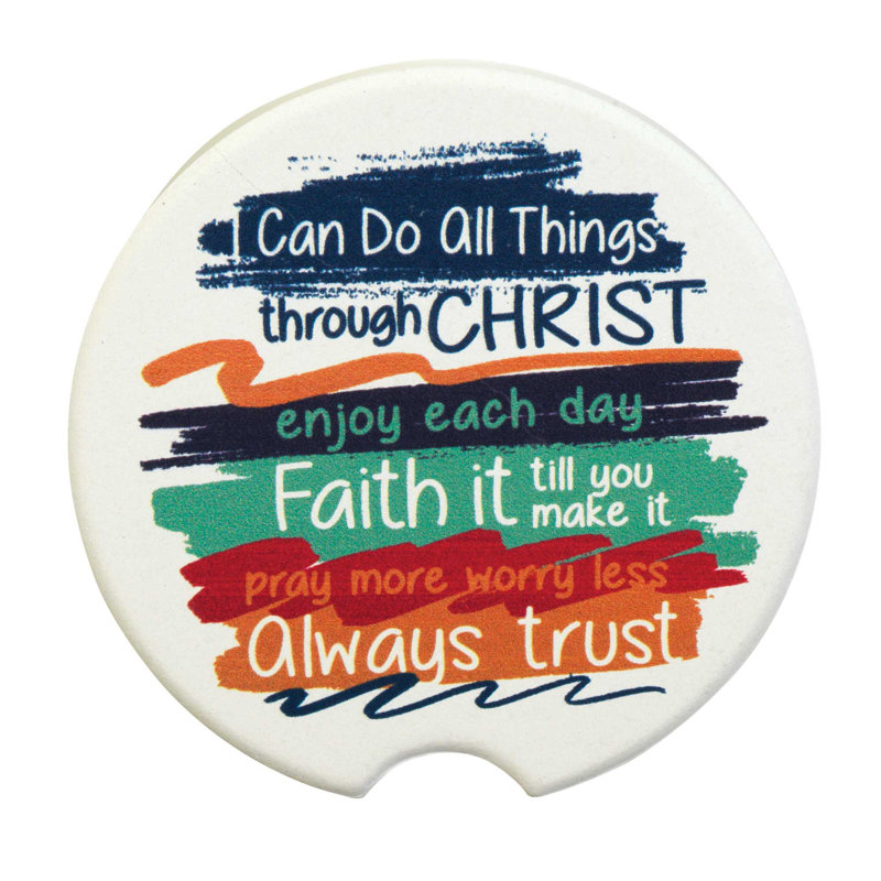 Ceramic Round 2 Piece Car Coaster Set