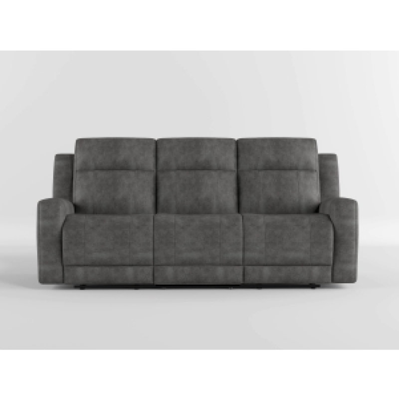 Canapé inclinable manuel Tesy, microfibre brun gris foncé, 80 po
