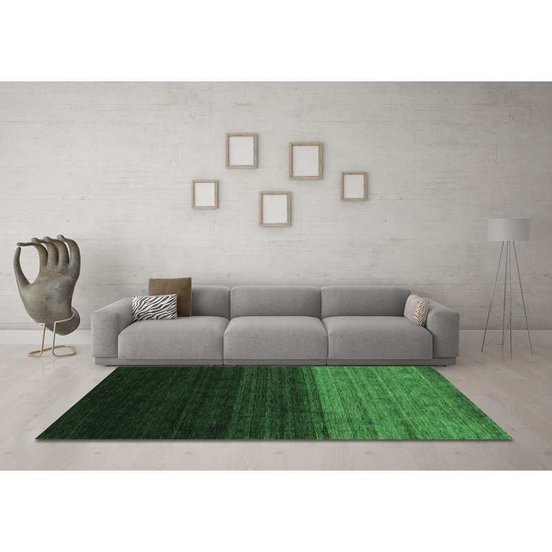 Washable Abstract Indoor Rug, Square 7'