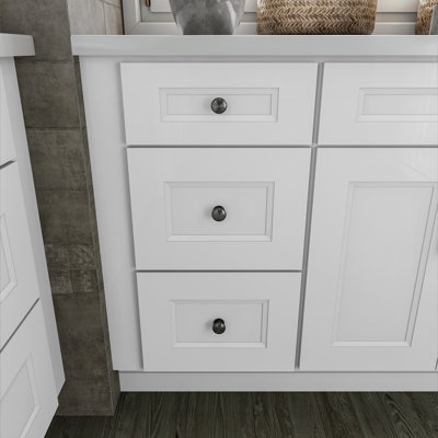 Ready to Assemble Solid Wood Shaker Drawer Base Bath Cabinet