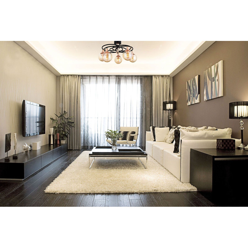 Charlesville Semi Flush Mount, Black