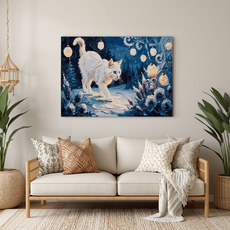 «Cats Snowshoe», art mural en métal gris, H 11 po x l 14 po