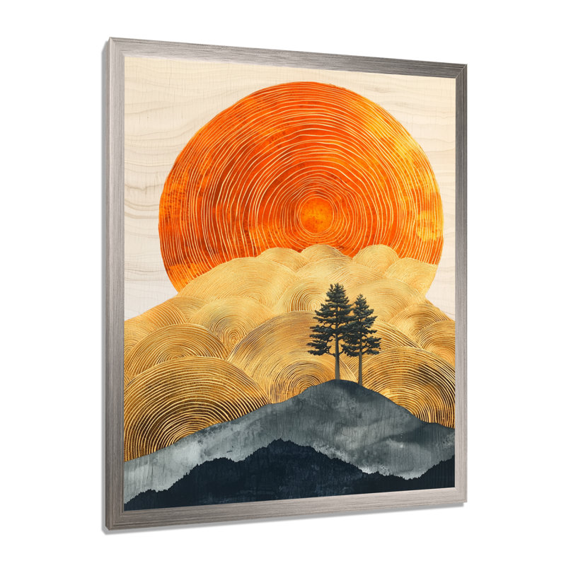 Giso - Landscapes Wall Art Living Room, H 32 po x l 16 po, Reproduction encadrée d'une seule photo, Argent argent