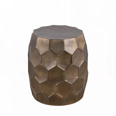 Metal Top Coffee Table with Solid Base
