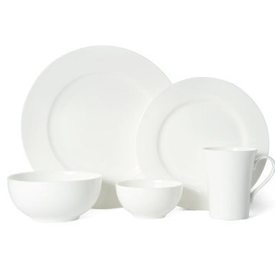 Mikasa Delray 40-Piece Lightweight Chip-Resistant Bone China Dinnerware Set, Service for 8