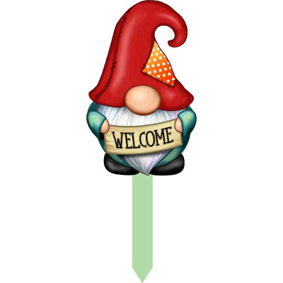 Oleita Oleita, art de jardin gnome rouge et vert