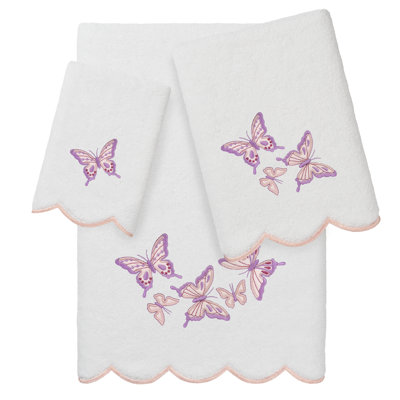 Ensemble de serviettes 3 pièces Linum Home Textiles 100% coton turc BRITNEY