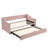 Twin Size Upholstered Daybed With Pop Up Trundle, Pink
