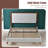 Wooden platform bed with upholstered base-2029263068-2029263064