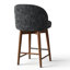 25.5" Swivel Upholstered Counter Stool With Solid Wood Legs-179091148
