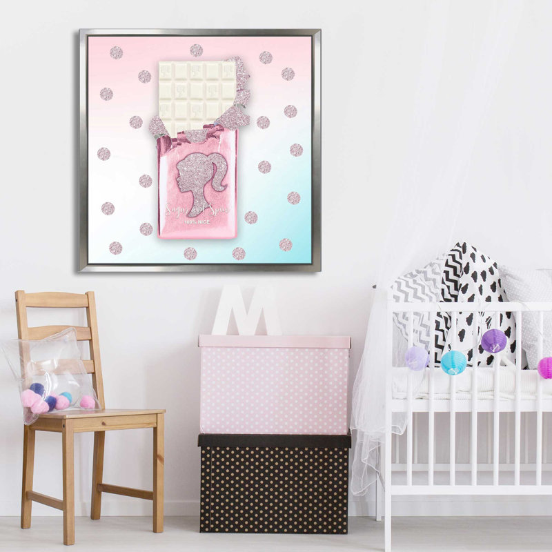 " Sweet Girl (Square) " by By Jodi, Silver Floater Frame, 21.5" H x 21.5" W x 2" D