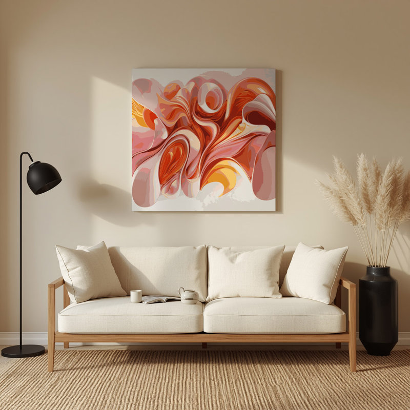 «Lyrical Abstraction 72», art mural en métal gris, H 16 po x l 16 po
