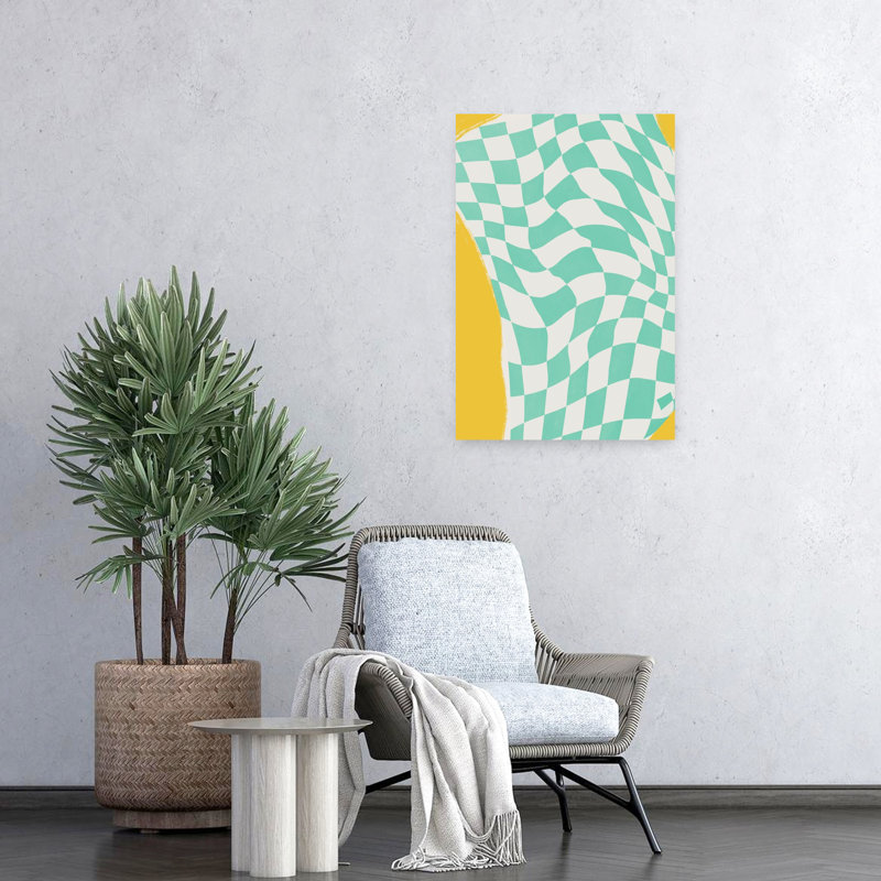 Art contemporain abstrait géométrique contemporain, H 24 po x l 16 po