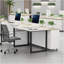 Pieds de table en métal 28 po x 24 po Pieds de bureau robustes Mobilier industriel pour table de salle à manger, table d'ordinateur, table de bureau (2 pièces) - Noir