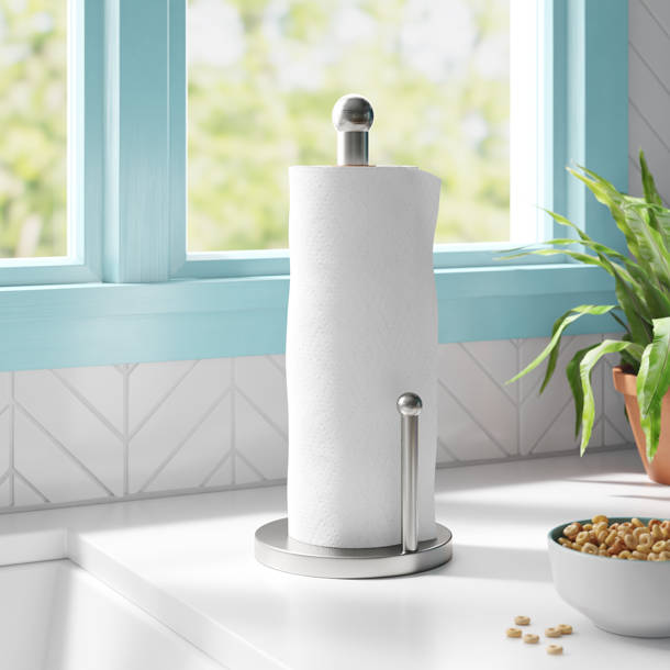 Symple Stuff Stainless Steel Free-Standing Paper Towel Holder & Reviews ...
