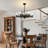 6-Light Dimmable Retro Metal Chandelier-385995376