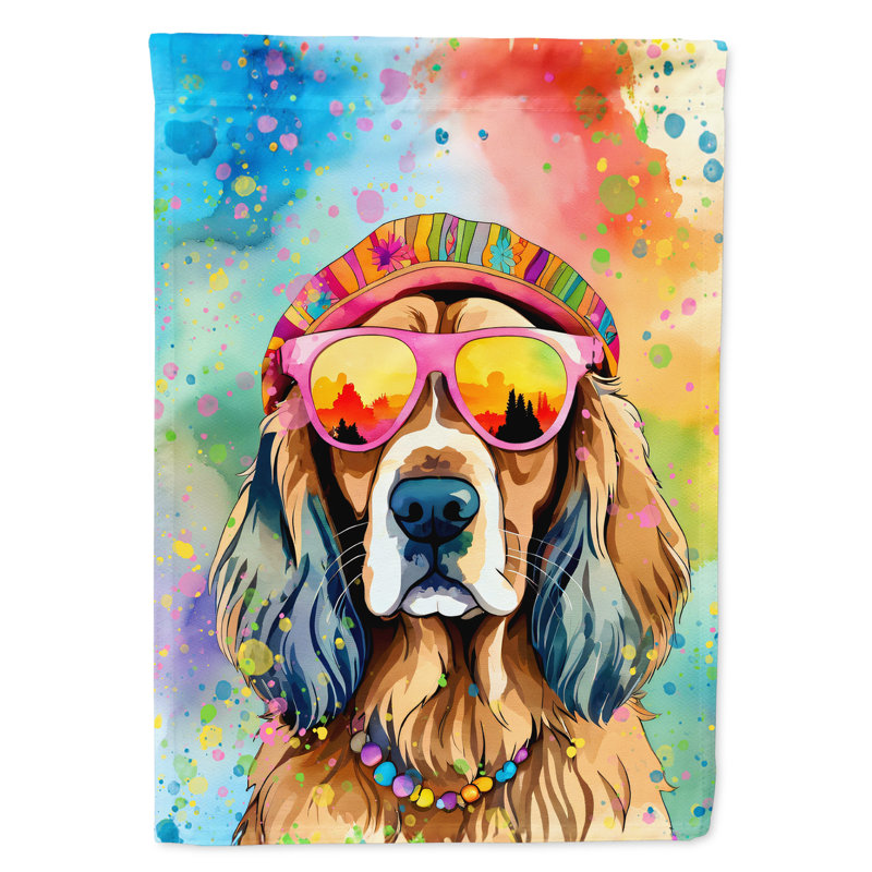 Drapeau de jardin Hippie Dawg, Épagneul cocker