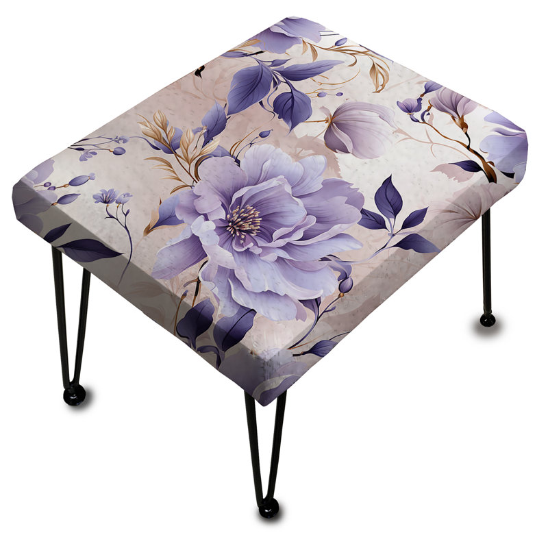 Motif victorien éthéré à élégance florale - Repose-pieds rectangulaire floral