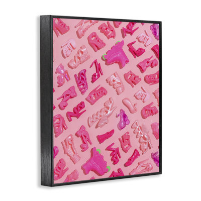 Tiny Doll Shoes Pink Framed Giclee, design by LISH Creative