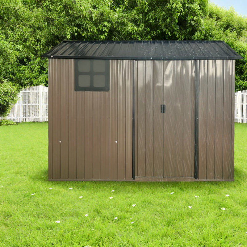Spacious Storage Sheds, Galvanized Steel Modern Backyard Utility Shed