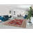 Red Geometric Kazak Oriental Area Rug