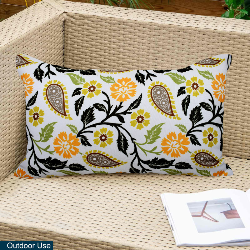 Coussin intérieur/extérieur Floral, Jaune floral